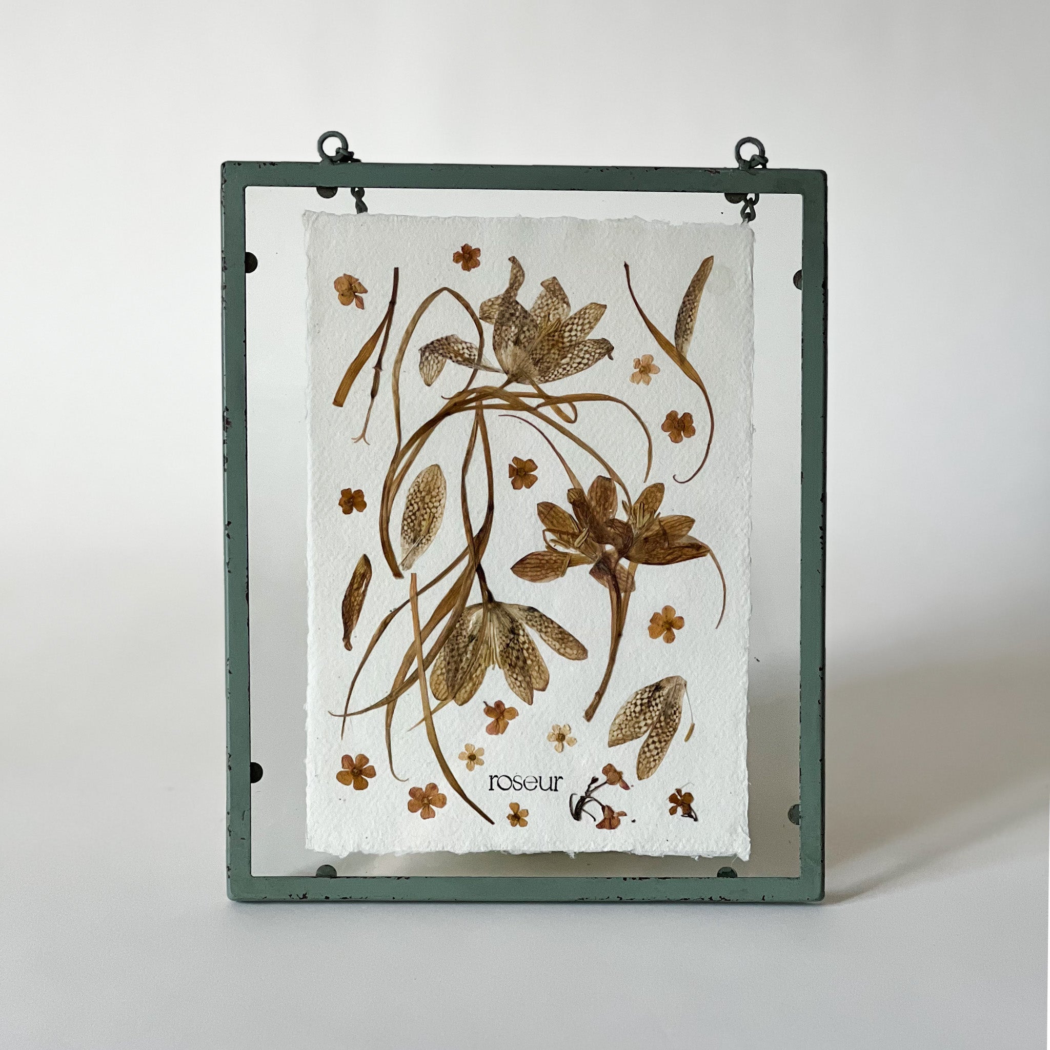 Pressed flower frame - Fritillaria