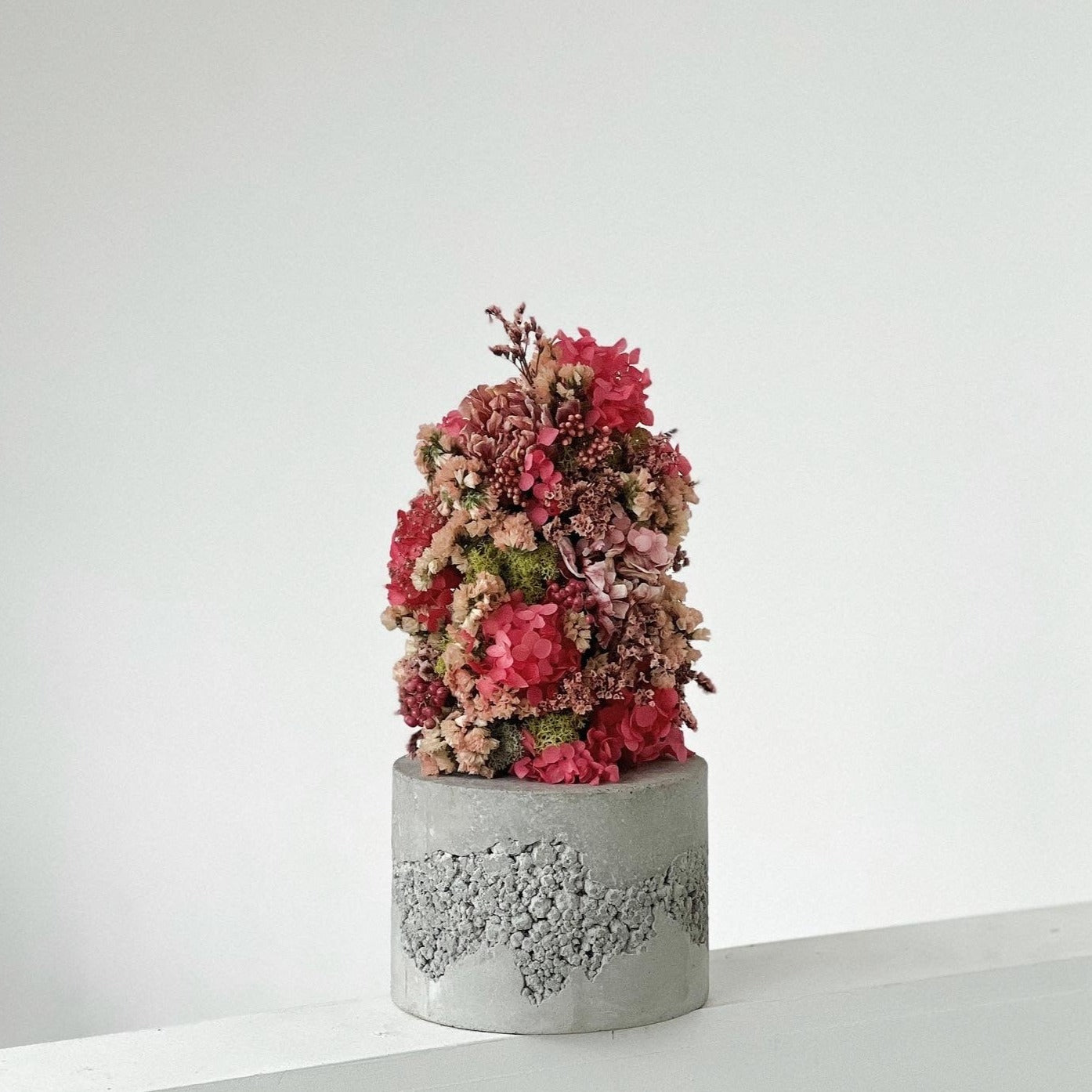 Flower sculpture - Glass Dome Installation (blush pink)