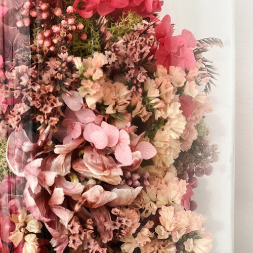 Flower sculpture - Glass Dome Installation (blush pink)